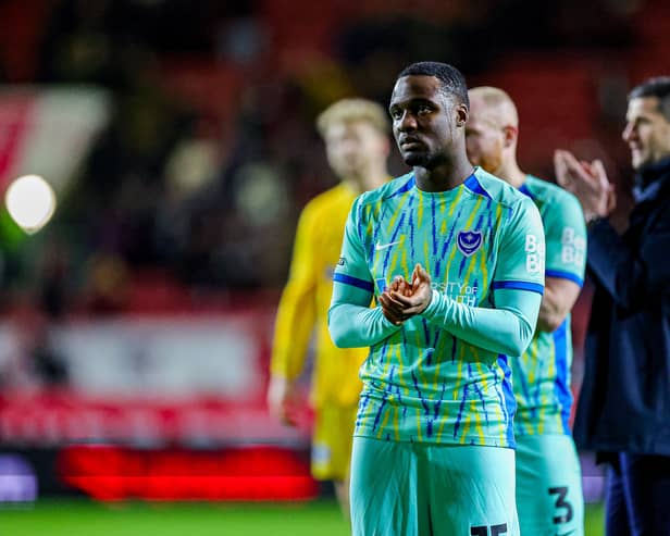 Pompey striker Christian Saydee. Pic: Nigel Keene/ProSportsImages