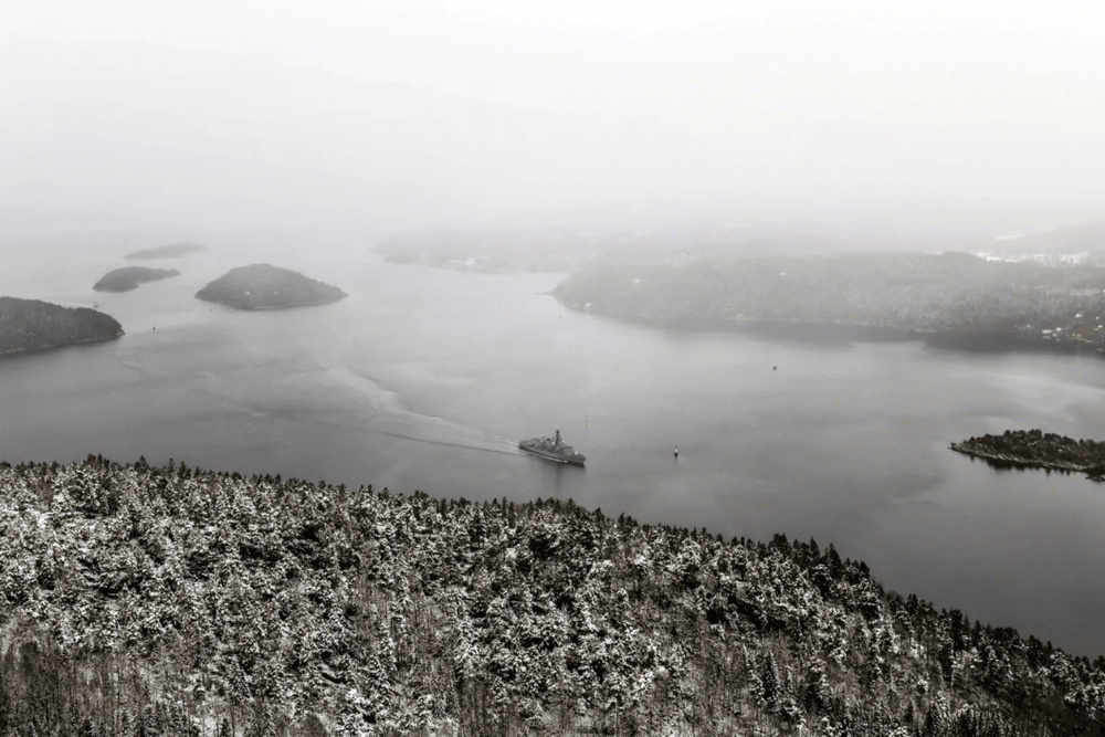 HMS Iron Duke, a Royal Navy frigate that was previously based in Portsmouth, will be heading into a major maintenance period following a busy 12 months. Pictured is the ship sailing down Oslofjord.