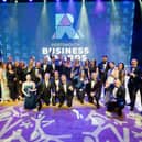 The winners of The News Business Excellence Awards 2025 celebrate on stage on Thursday, March 27.
Picture: Keith Woodland (270321-364)