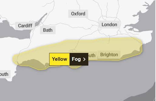 Fog warning March 27