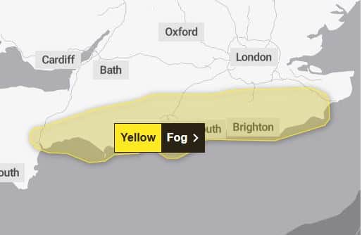 Fog warning March 27