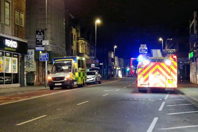 An oil pan caught fire at Blue Cobra, London Road, North End