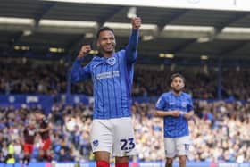 Pompey's Josh Murphy celebrates his winner over Blackburn. Pic: Jason Brown/ProSportsImages