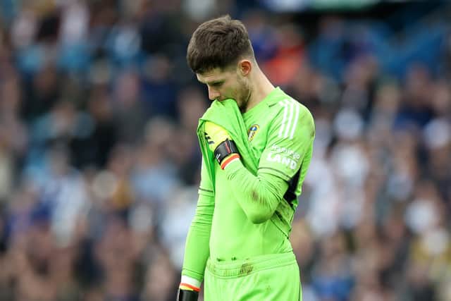 Leeds United keeper Illan Meslier had a day to forget against Swansea