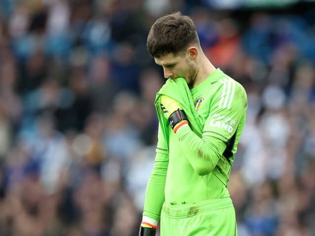 Leeds United keeper Illan Meslier had a day to forget against Swansea