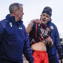 Blackburn defender Owen Beck signals Pompey are going down after forced off through injury in the 13th minute of their 1-0 defeat. Picture: Jason Brown/ProSportsImages