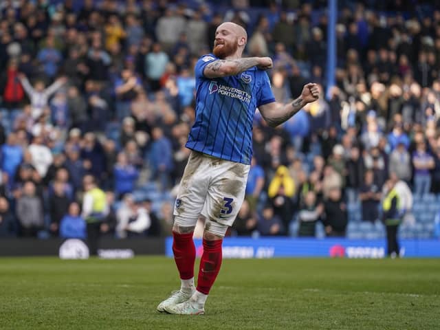 Pompey defender Connor Ogilvie's form continues to soar. Pic: Jason Brown/ProSportsImages