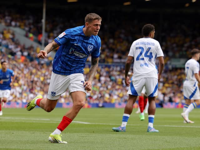 Elias Sorensen scored Pompey's opening goal of the season at Leeds United - on his Blues debut