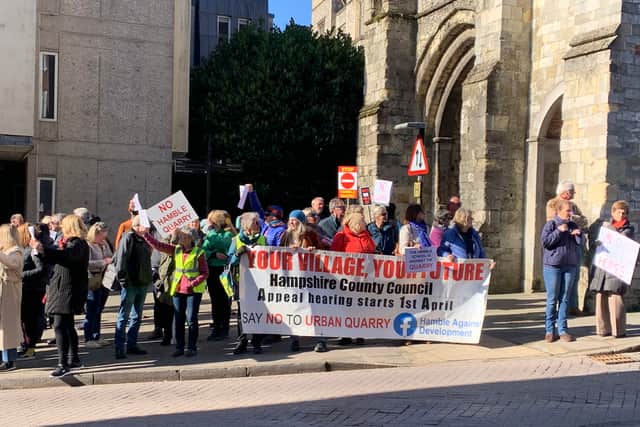 Winchester High Street woke up full of passionate Hamble residents, from babies to secondary school students and elderly