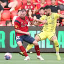 Ryan Tunnicliffe in happier times at Adelaide. He has played just one minute of the current A-League campaign. Picture: Sarah Reed/Getty Images