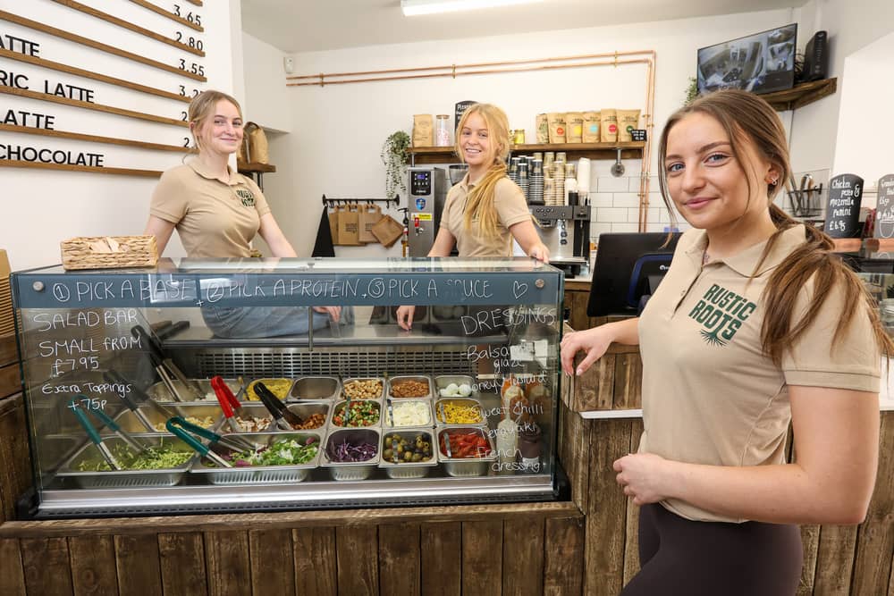  Rustic Roots is a new café in Havant Road, Drayton run by Raige, Dior and Envi Bedford (l-r).