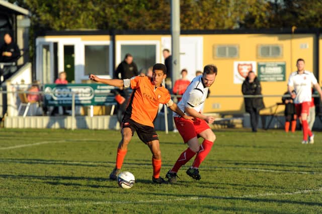Cardiff's former Portsmouth College student Andy Rinomhota in action for AFC Portchester. Pic: Picture: Paul Jacobs (143476-10)