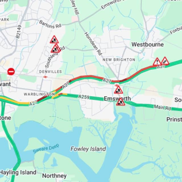 Delays on the A27 this morning.