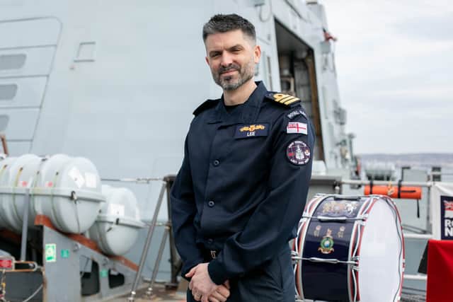 Pictured: Commander Dan Lee, Commanding Officer of HMS Duncan.