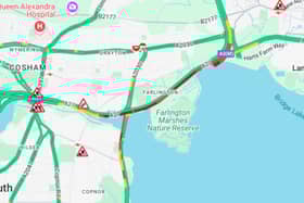 Traffic is building on the A37 westbound this morning