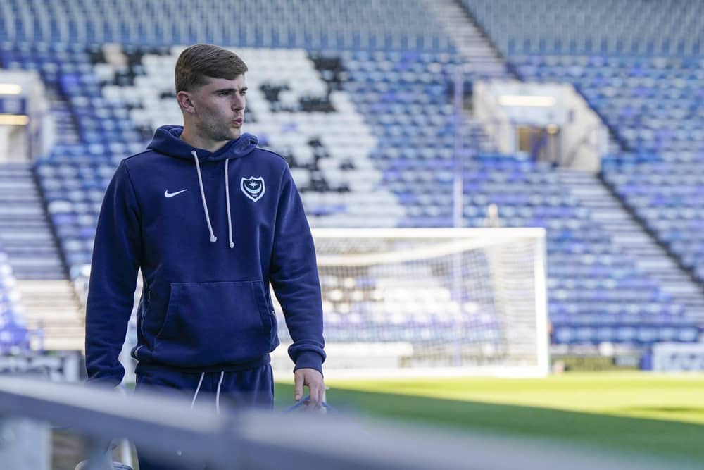 Pompey’s Zak Swanson. Pic: 