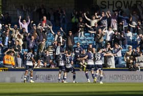 Millwall celebrate their late win over Pompey