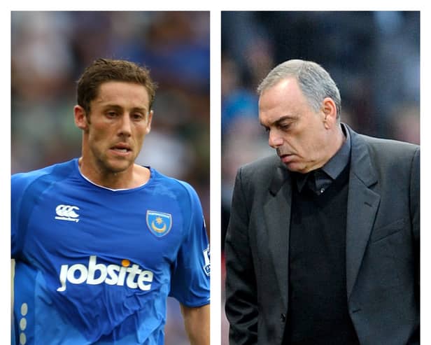Former Pompey midfielder Michael Brown, left, and ex-Blues boss Avram Grant