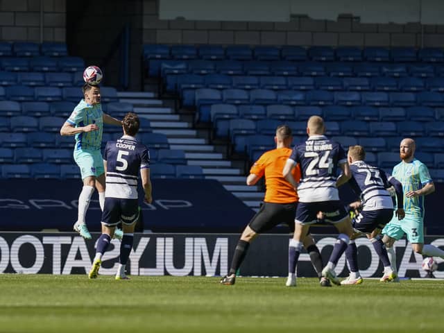 Gaffer For A Day, Kirsty Roxanne, named Regan Poole as her Pompey man of the match against Millwall. Picture: Jason Brown/ProSportsImages