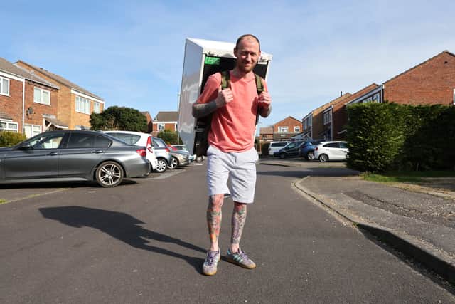 Mick is carrying a fridge up and down Mount Snowdon in May to raise money for Make a Wish, M.A.T.E and Sophie's Legacy.

Pictured: Mick Runalls

Picture: Sam Stephenson