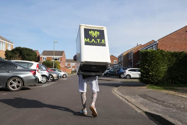 Mick Runalls, 41, will carry a fridge up and down Mount Snowdon in May to raise money for Make a Wish, M.A.T.E and Sophie's Legacy.

Picture: Sam Stephenson
