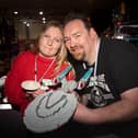 Dean Tomlinson with his daughter Ella, 11, sharing an impressive Star Trek themed LEGO collection