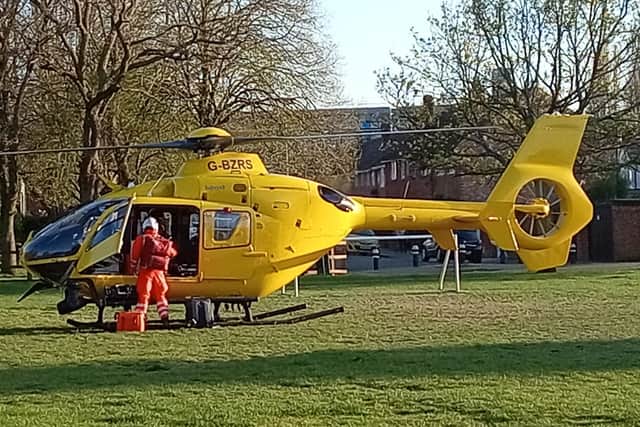 Air ambulance attends Buckland Park to treat person