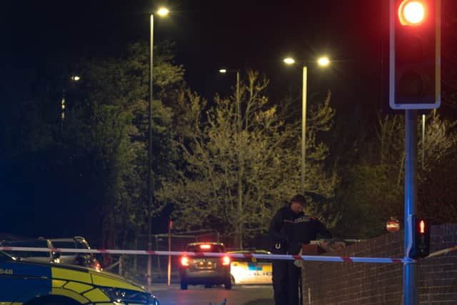 Police lock down Cosham near the Red Lion Hotel