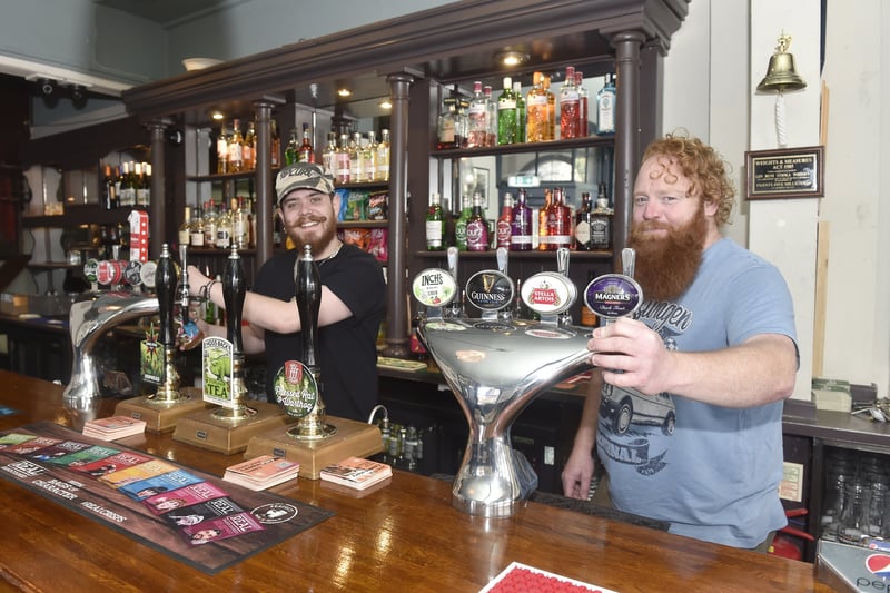 Victor Tewkesbury and his bar manager Tommy Baxter have reopened the Fifth Hants Volunteer Arms in Albert Road, Southsea.

Picture: Sarah Standing (100425-1777)