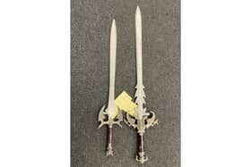 Swords were seized by police during a raid of a property in Gosport.
