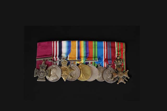 James Ockendon's medals which are going up for auction, including his Victoria Cross.