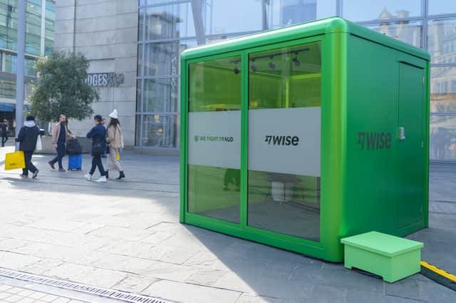 Wise created a scam safe space, in Exchange Square, Manchester