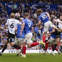 Pompey's Rob Atkinson levels in stoppage time against Derby County.