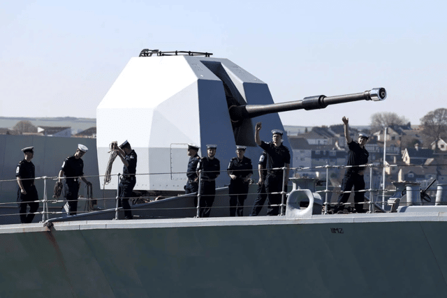 HMS Somerset finally returned to her home port of HMNB Devonport after spending more than 100 days away.