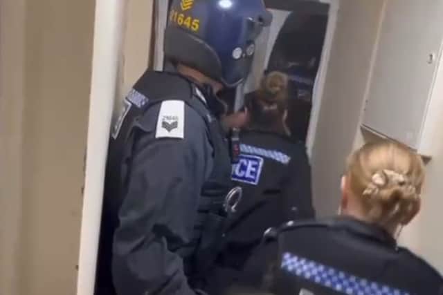 The police have arrested a 20-year-old on suspicion of drug supply following four raids in the Gosport area.