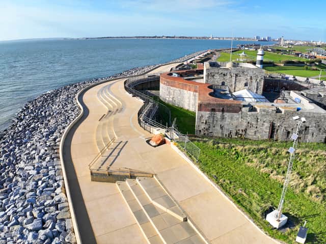 De Gomme finished at the theatre of the sea at Southsea Castle