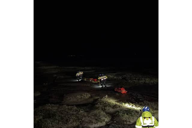 Hampshire fire crews deployed mud paths to help get to the casualties.