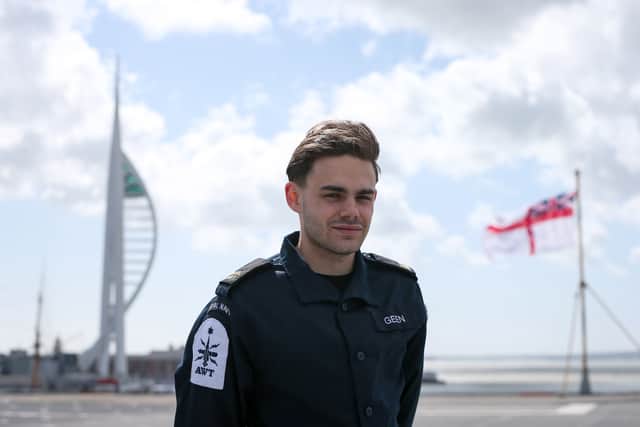 AB Oli Geen, 21, of Fratton, said it will be a memorable moment seeing the crowds in Old Portsmouth watching HMS Prince of Wales leave the city.