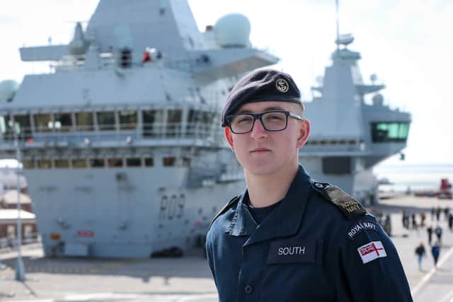 AB1 James South, of Brighton, will be going on his first deployment.