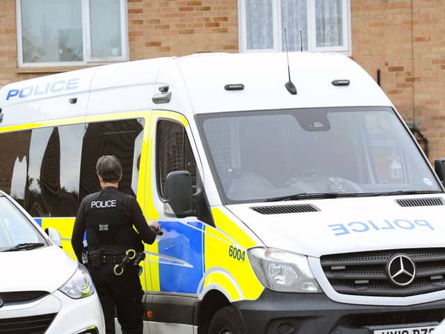 Police have been in Timsbury Crescent, Havant, on April 18, 2025, following the discovery of a woman's body. 

Picture: Sarah Standing (180425-4318)