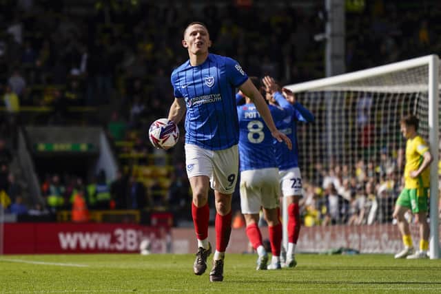 Colby Bishop scored a hat-trick in Pompey's 5-3 win against Norwich