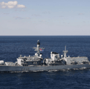 Communication upgrades have been installed on HMS Richmond ahead of her deployment alongside HMS Prince of Wales. Pictured is the Type 23 frigate patrolling in the Red Sea.