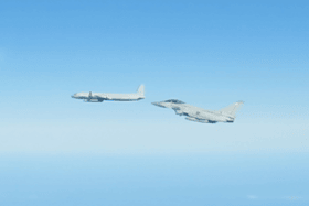 RAF Typhoon jets were scrambled to intercept Russian aircraft flying near Nato airspace.