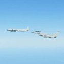 RAF Typhoon jets were scrambled to intercept Russian aircraft flying near Nato airspace.