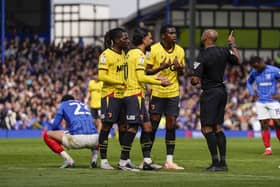 Tom Cleverley was far from impressed with referee Sam Allison after sending off Kevin Keben.
