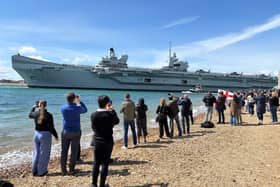 HMS Prince of Wales leaving Portsmouth for her Indo-Pacific deployment