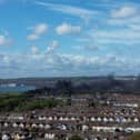 Black smoke rising from a fire in Tipner on Tuesday, April 22.