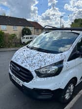 Pictures shows the swarm of bees on a van in Heeley, Sheffield. Photo: Errol Edwards
