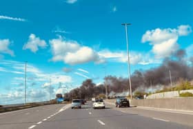 Smoke across the M275