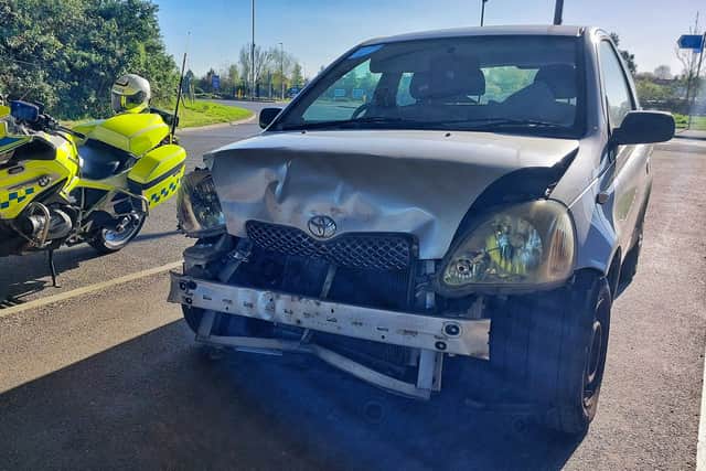 The Hampshire and Isle of Wight Roads Policing Unit has shared a picture of a car that was dangerously driving along the M275. 